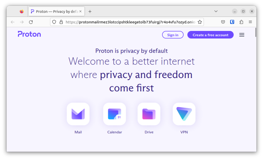 Visiting an onion site in Firefox on Linux