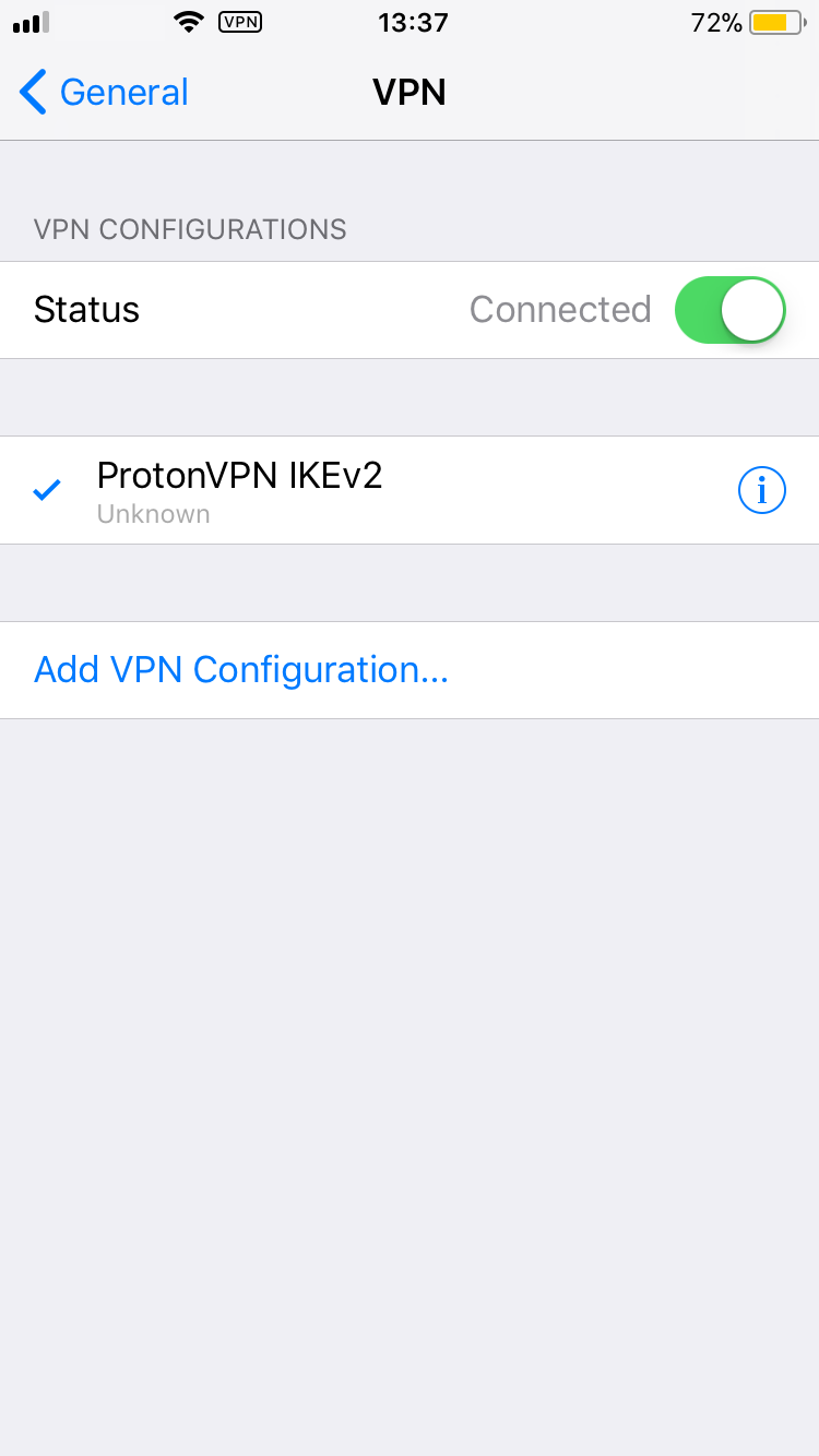 ProtonVPN iOS manual IKEv2 VPN setup - ProtonVPN Support