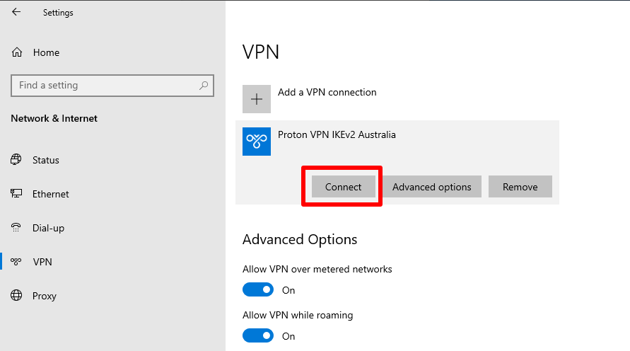 How do I enable Proton VPN on my computer?