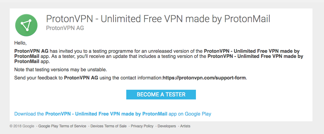 free protonvpn account