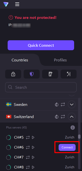 Connect to a server