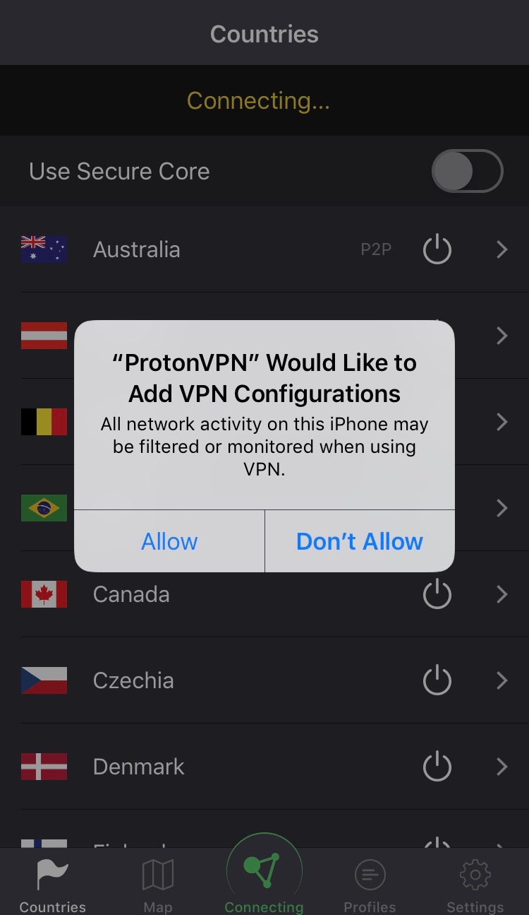 protonvpn not connecting