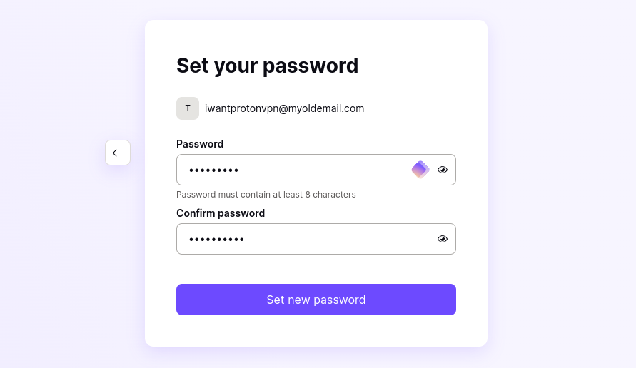 Choose your own password