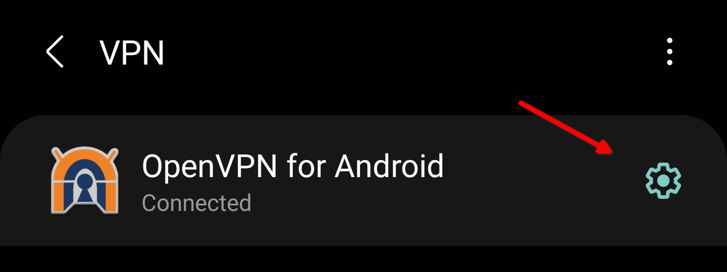 Access Android VPN settings