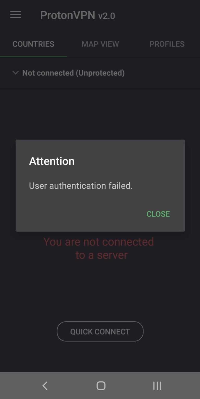 protonvpn connecting failed mac