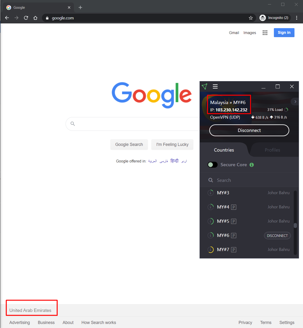 Google shows the incorrect location for VPN servers - Proton VPN Support