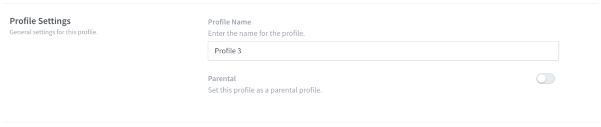 Screenshot of the Profile Settings option in Invizbox 2