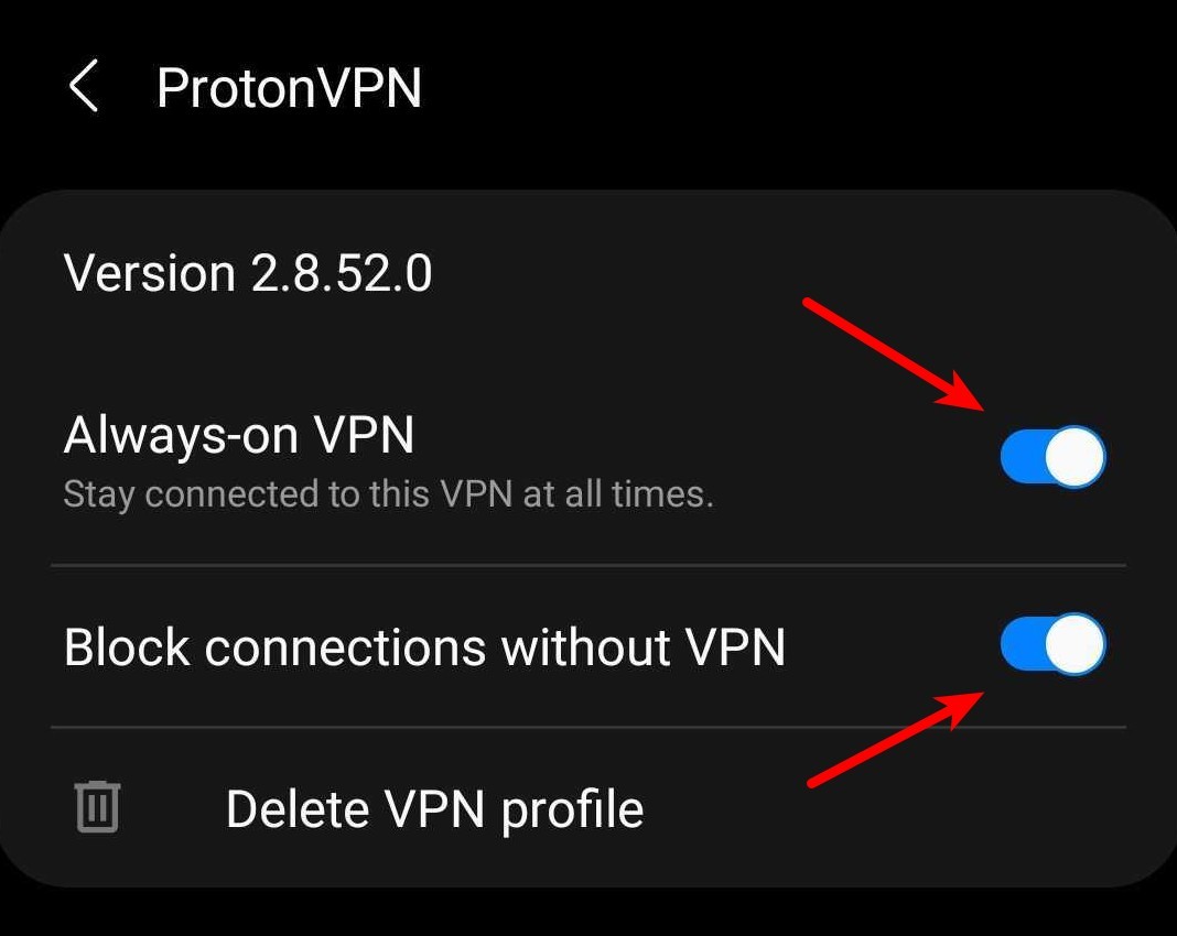 Enable Always-on VPN and then Block connections without VPN