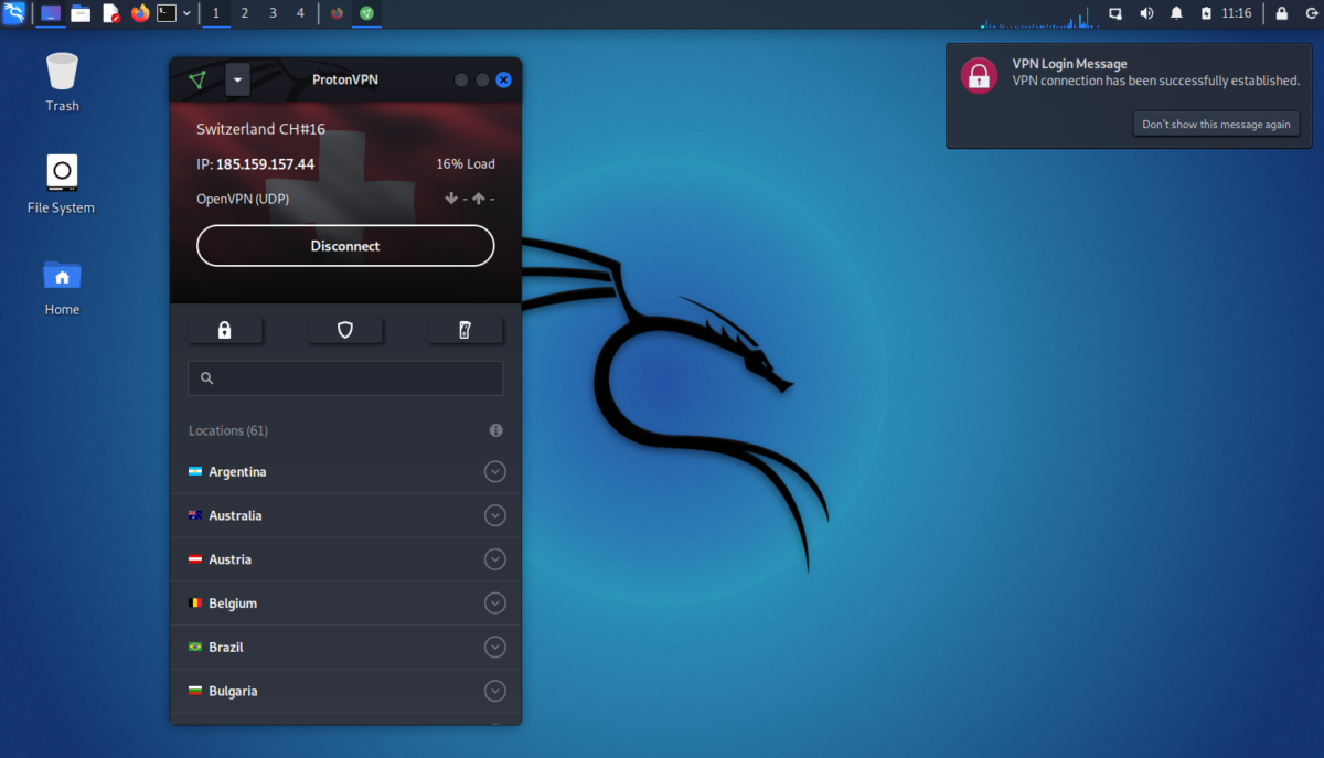 Proton VPN on Kali Linux