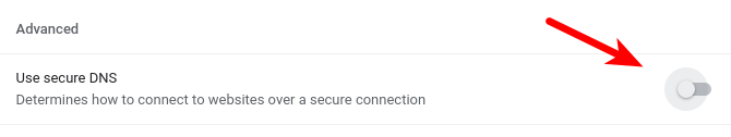 Disable use secure DNS in Chrome