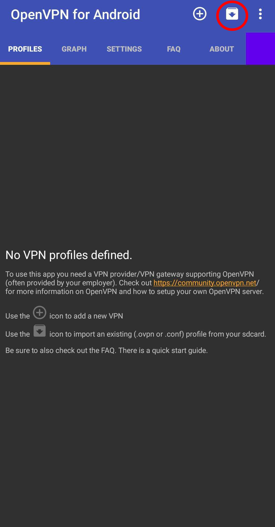 openvpn for android no profile