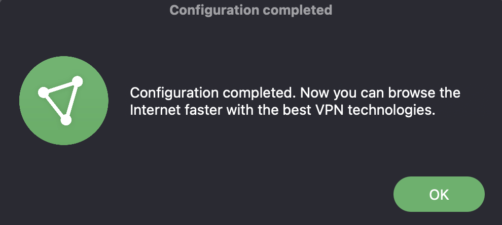 macOS configuration completed