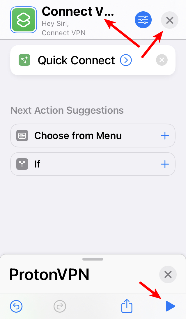 Tap title area to name the shortcut