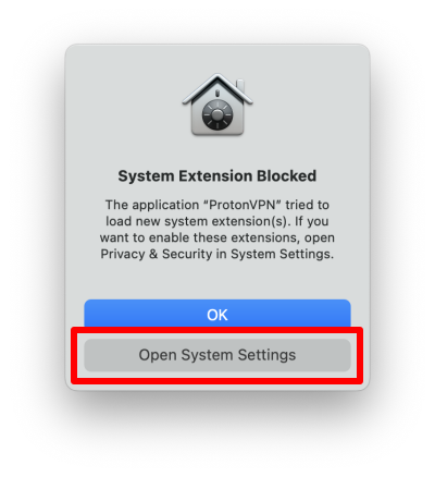 Open System Settings