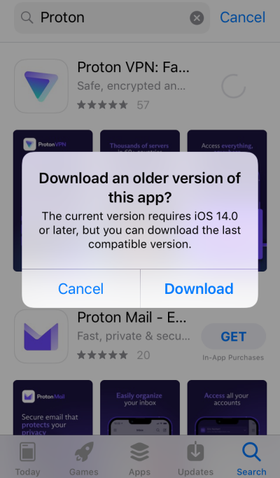 If you've already downloaded up, you can download an earlier version for iOS 12 and iOS 13