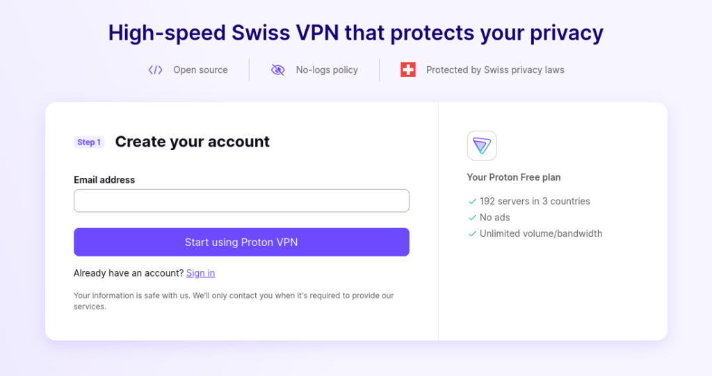 How do I sign up for a VPN account?