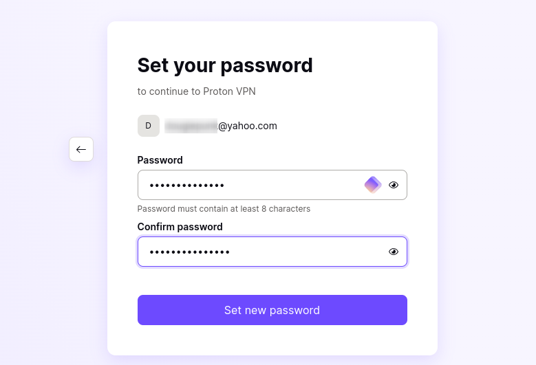 Create your own password