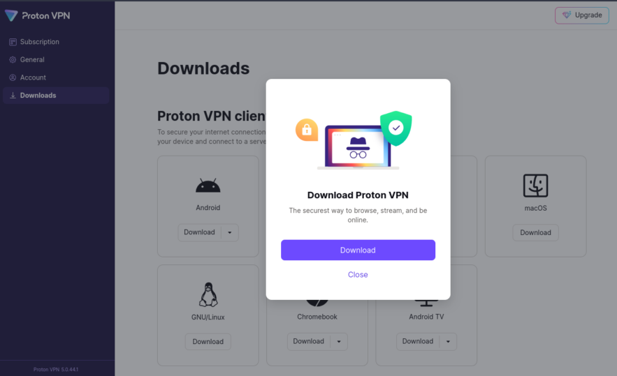 You’re now ready to use your Proton VPN Free plan