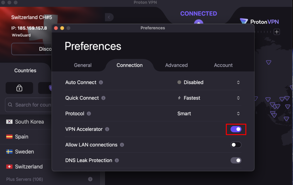 How to enable or disable VPN Accelerator on macOS