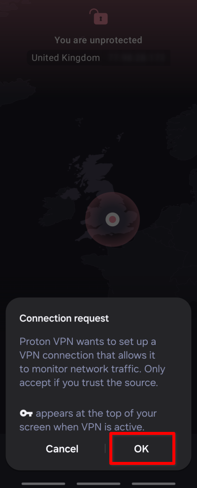 Accept the connection request